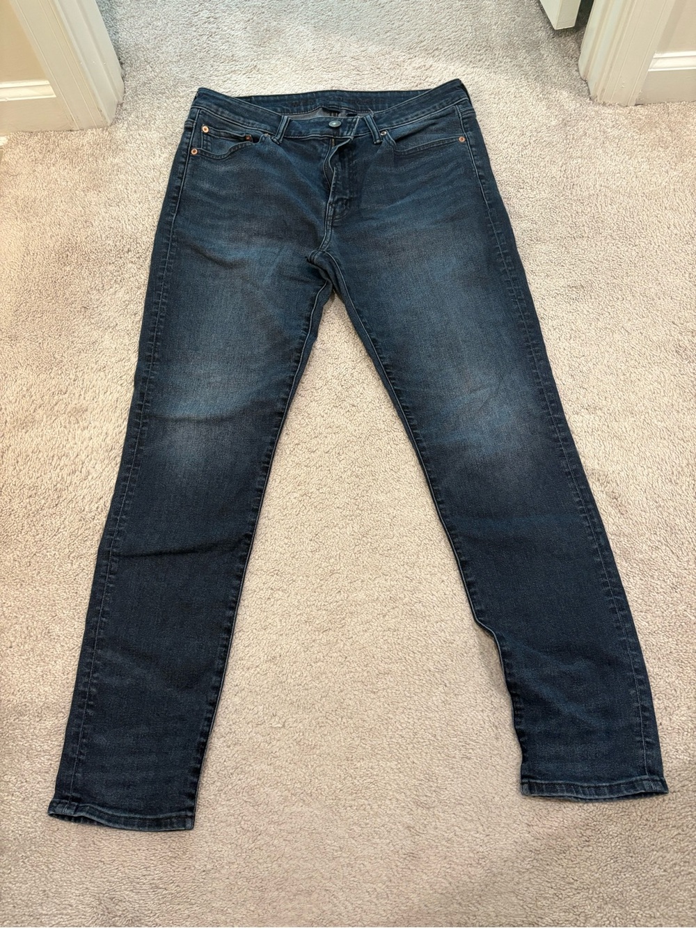 American Eagle 33 x 32 AirFlex+ Slim Dark Wash Blue Stretch Denim Jeans Mens